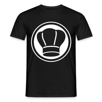 Symbole du chapeau de chef - T-shirt homme - noir - Devant - AI Model Male 178 light (178cm)