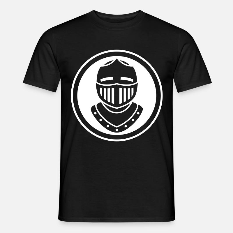 Ritter Helm - Männer T-Shirt - Schwarz
