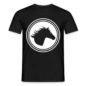 Pferd Horse icon - Männer T-Shirt - Schwarz - Vorne - AI Model Male 178 light (178cm)