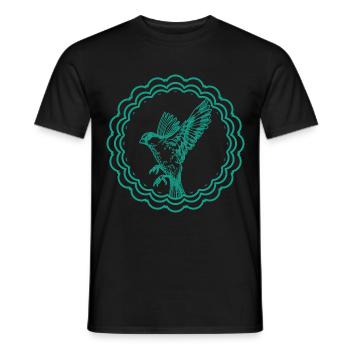 Oiseau - Vol - Conservation de la nature Amoureux des animaux - Forêt - T-shirt homme - noir - Devant - AI Model Male 178 light (178cm)