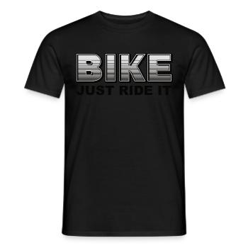 BIKE Just Ride It - Männer T-Shirt - Schwarz - Vorne - AI Model Male 178 light (178cm)