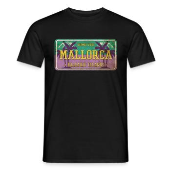 Mallorca Summer Sun Beach Sea Palms Holiday - Men's T-Shirt - black - Front - AI Model Male 178 light (178cm)