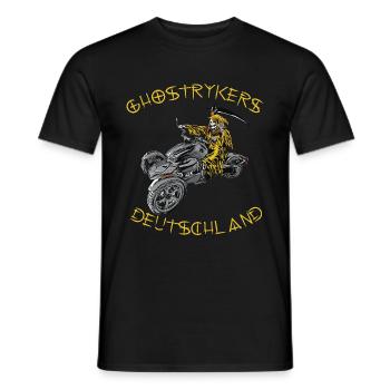 Ghostryker Deutschland Gelb - Männer T-Shirt - Schwarz - Vorne - AI Model Male 178 light (178cm)
