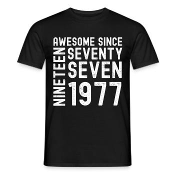 Génial depuis 1977 Année du cadeau d’anniversaire - T-shirt homme - noir - Devant - AI Model Male 178 light (178cm)