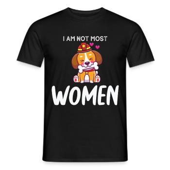 Je ne suis pas la plupart des femmes pompiers à la retraite - T-shirt homme - noir - Devant - AI Model Male 178 light (178cm)