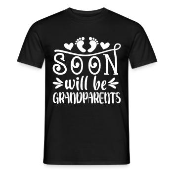 Bald werden wir Oma und Opa, Wir werden Großeltern - Männer T-Shirt - Schwarz - Vorne - AI Model Male 178 light (178cm)