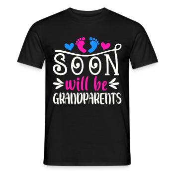 Bald werden wir Oma und Opa, Wir werden Großeltern - Männer T-Shirt - Schwarz - Vorne - AI Model Male 178 light (178cm)