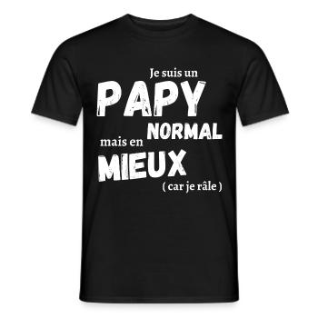 Je suis un papy normal humour grand-père cadeau - T-shirt homme - noir - Devant - AI Model Male 178 light (178cm)