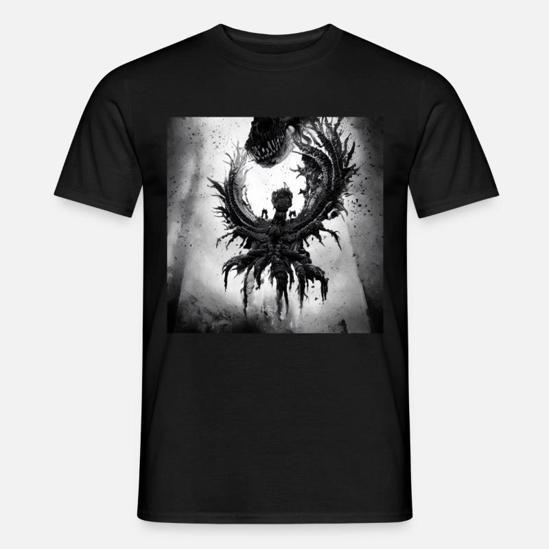 Schwarzer Engel - Männer T-Shirt - Schwarz