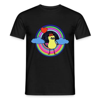 Peanut Dream Nut Kids Good Night Rainbow - Men's T-Shirt - black - Front - AI Model Male 178 light (178cm)