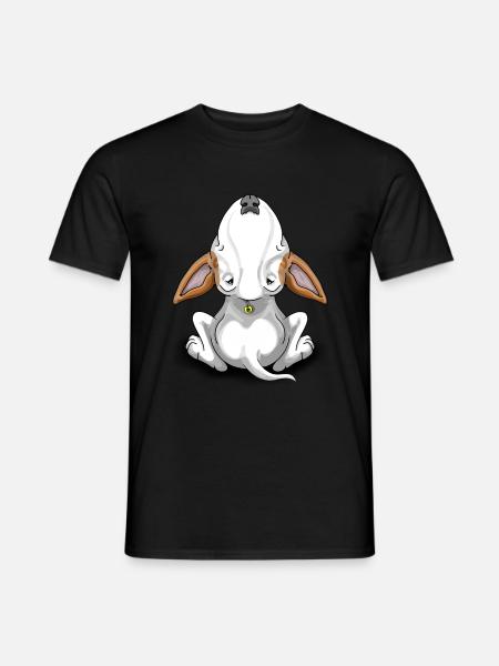 Bullterrier à oreilles rouges - T-shirt homme - noir