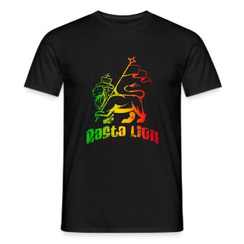 Rasta Lion - T-shirt homme - noir - Devant - AI Model Male 178 light (178cm)