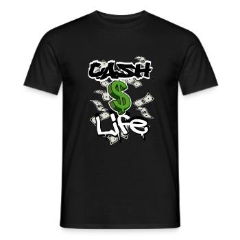 Cash$Life - T-shirt homme - noir - Devant - AI Model Male 178 light (178cm)
