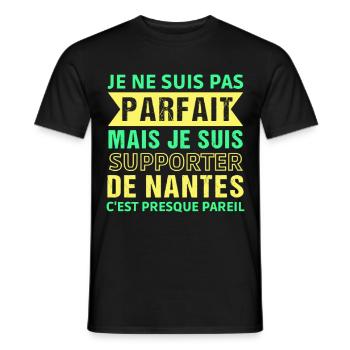 Supporter de Nantes cadeau pour supporter nantais. - T-shirt homme - noir - Devant - AI Model Male 178 light (178cm)