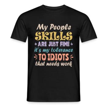 My People Skills Are Just Fine - Men's T-Shirt - black - Front - AI Model Male 178 light (178cm)