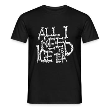 All i need is ice tea bones horror halloween - T-shirt homme - noir - Devant - AI Model Male 178 light (178cm)