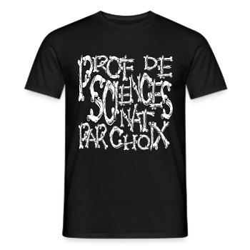 Prof de sciences nat par choix horreur ossements - T-shirt homme - noir - Devant - AI Model Male 178 light (178cm)