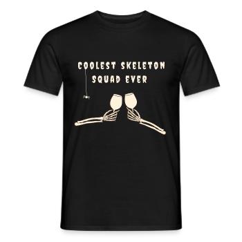 Coolest skeleton squad ever Halloween - Men's T-Shirt - black - Front - AI Model Male 178 light (178cm)