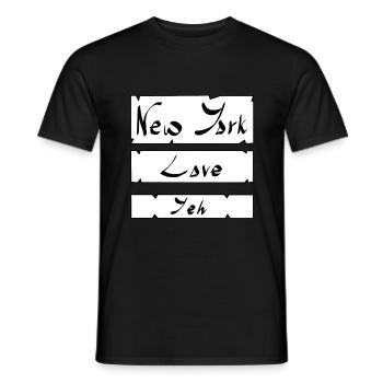 New York Love Yeh - Männer T-Shirt - Schwarz - Vorne - AI Model Male 178 light (178cm)
