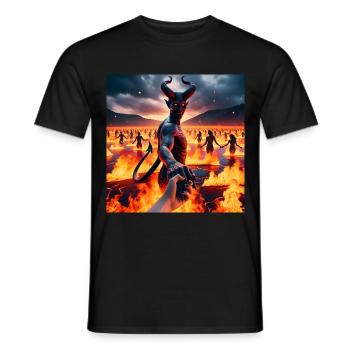 Follow Me to the Abyss - Infernal Devil's Pact #05 - Men's T-Shirt - black - Front - AI Model Male 178 light (178cm)