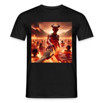 Follow Me to the Abyss - Infernal Devil's Pact #14 - Men's T-Shirt - black - Front - AI Model Male 178 light (178cm)