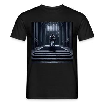 Fart Souls – Hollow Knight auf Porzellanthron #12 - Männer T-Shirt - Schwarz - Vorne - AI Model Male 178 light (178cm)