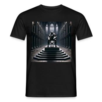 Fart Souls – Hollow Knight auf Porzellanthron #09 - Männer T-Shirt - Schwarz - Vorne - AI Model Male 178 light (178cm)