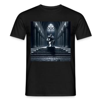 Fart Souls – Hollow Knight auf Porzellanthron #10 - Männer T-Shirt - Schwarz - Vorne - AI Model Male 178 light (178cm)