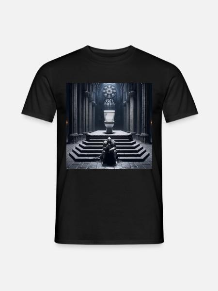 Fart Souls - Hollow Knight on Porcelain Throne #07 - Men's T-Shirt - black