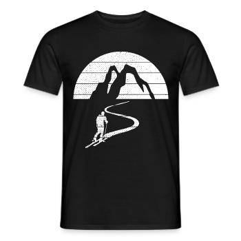 Tourenski Wintersport Berg Skifahrer Geschenk Skit - Männer T-Shirt - Schwarz - Vorne - AI Model Male 178 light (178cm)