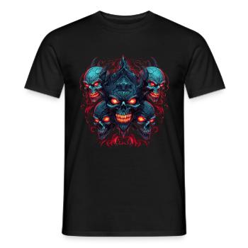 Abstrait Diable Satan Squelette Démons - T-shirt homme - noir - Devant - AI Model Male 178 light (178cm)