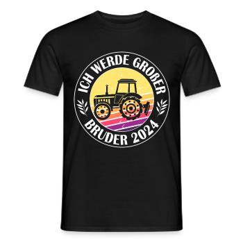 I'm going to be a big brother in 2024 - Men's T-Shirt - black - Front - AI Model Male 178 light (178cm)