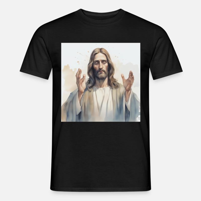 Jesus Gott Messias - Männer T-Shirt - Schwarz