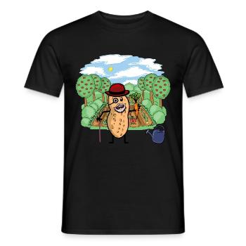 Garden Grandpa Peanut Vegetable Gardening Gardening - Men's T-Shirt - black - Front - AI Model Male 178 light (178cm)