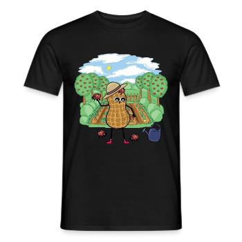 Erdnuss Garten Gärtner Marienkäfer - Männer T-Shirt - Schwarz - Vorne - AI Model Male 178 light (178cm)