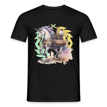 Licornes Licorne Animaux mythiques Fable - T-shirt homme - noir - Devant - AI Model Male 178 light (178cm)