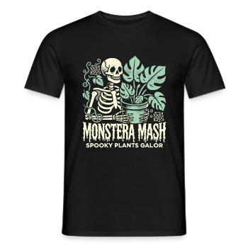 Monstera Mash - gruseliges Pflanzenliebhaber-Design - Männer T-Shirt - Schwarz - Vorne - AI Model Male 178 light (178cm)