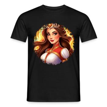 Princesse pompier - T-shirt homme - noir - Devant - AI Model Male 178 light (178cm)