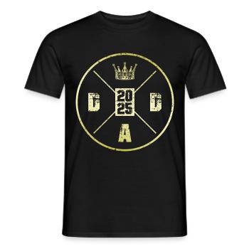 Dad 2025 Vaterschaft Papa - Männer T-Shirt - Schwarz - Vorne - AI Model Male 178 light (178cm)