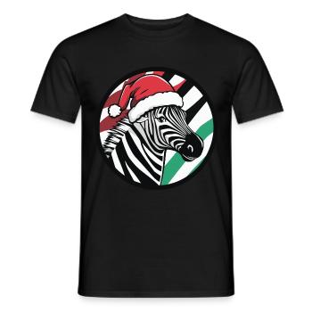 Zebra Weihnachten X-Mas - Männer T-Shirt - Schwarz - Vorne - AI Model Male 178 light (178cm)