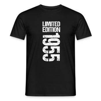 70ème Anniversaire 1955 Edition Limitée Vintage 1955 - T-shirt homme - noir - Devant - AI Model Male 178 light (178cm)