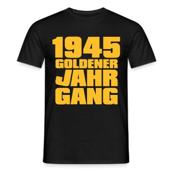 Goldener Jahrgang 1945 geboren - Männer T-Shirt - Schwarz - Vorne - AI Model Male 178 light (178cm)