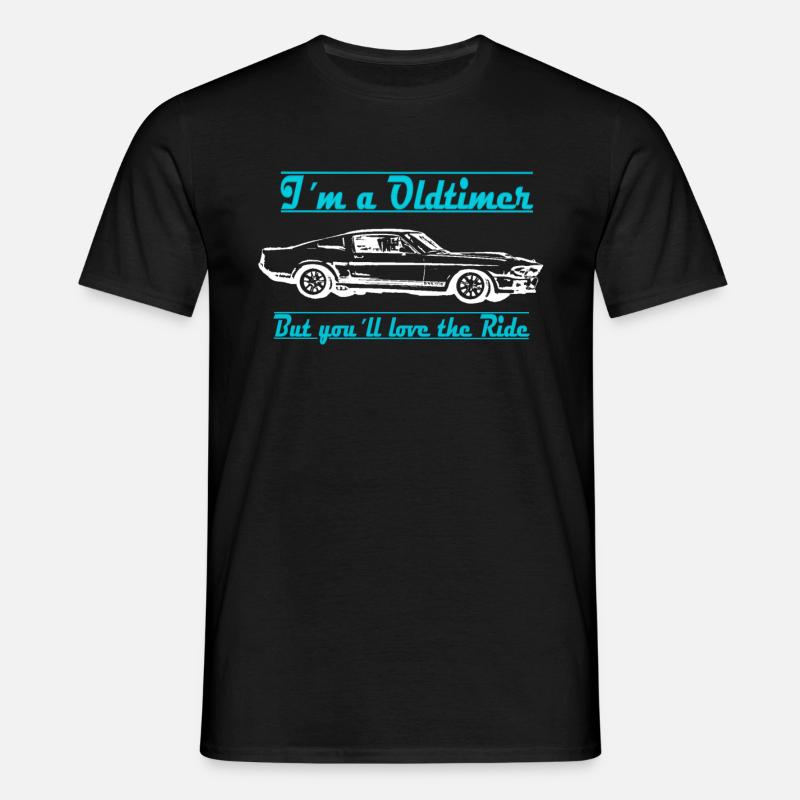 oldtimer white - Men's T-Shirt - black