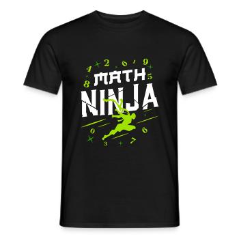 Math Ninja Math Kids Saying Jeu de Pun - T-shirt homme - noir - Devant - AI Model Male 178 light (178cm)