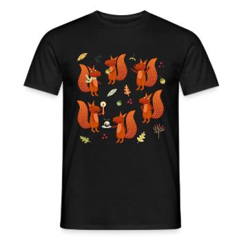 Eichhörnchen Party - Männer T-Shirt - Schwarz - Vorne - AI Model Male 178 light (178cm)