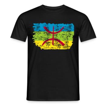 Amazigh Flagge - Männer T-Shirt - Schwarz - Vorne - AI Model Male 178 light (178cm)