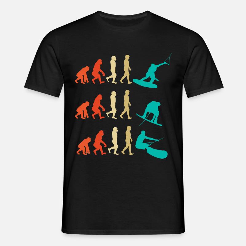 Wakeboarding evolution gift - Men's T-Shirt - black