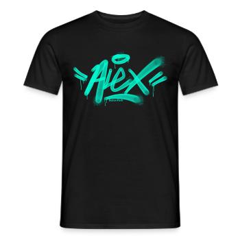 Alex Graffiti T Shirt - Men's T-Shirt - black - Front - AI Model Male 178 light (178cm)