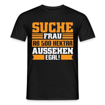 Landwirt Suche frau ab 500 hektar aussehen egal - Männer T-Shirt - Schwarz - Vorne - AI Model Male 178 light (178cm)