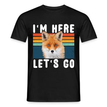Fox - Men's T-Shirt - black - Front - AI Model Male 178 light (178cm)